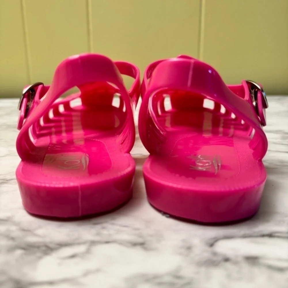 Girl's Kalli Pink Summer Retro Fisherman Jelly Sandals size US 3